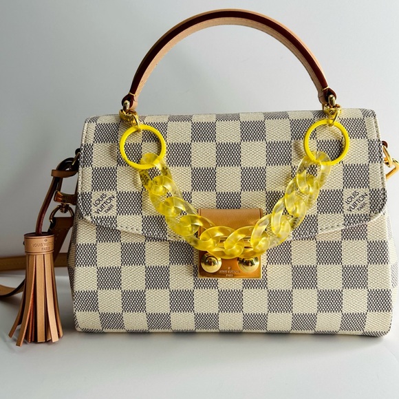 Acrylic Translucent Yellow Chain Link Bag Strap or Charm/Keychain - Picture 5 of 6